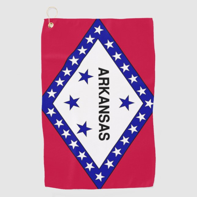 Bandera Estatal de la Toalla de Golf de Arkansas (Anverso)