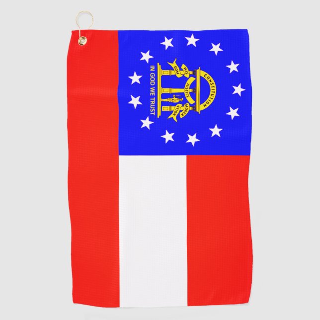 Bandera estatal de la toalla de golf de Georgia (Anverso)