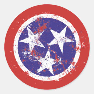 Bandera Estatal De Los Pegatinas De Tennessee Con