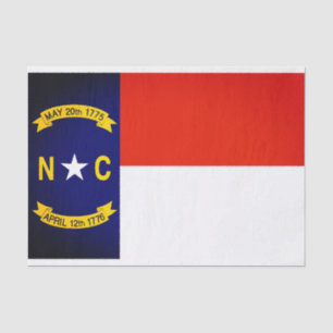 Bandera estatal de papel de tejidos de Carolina de