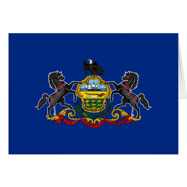 Bandera Estatal de Pennsylvania (Anverso (Horizontal))