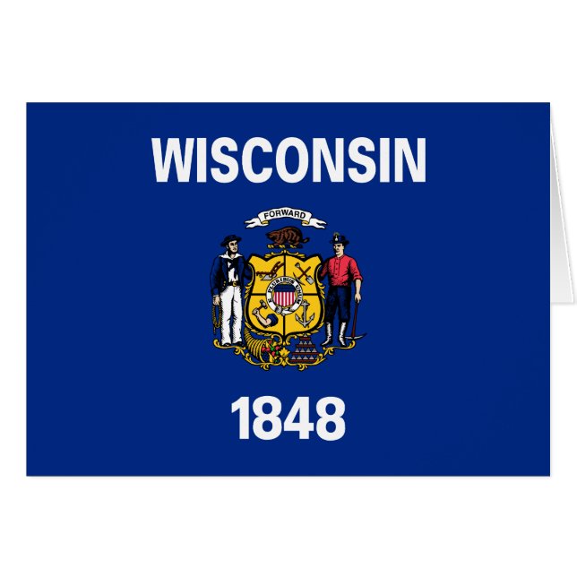 Bandera estatal de Wisconsin (Anverso (Horizontal))