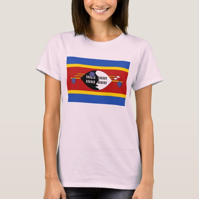 Bandera Eswatini x Mapa camiseta (Anverso)