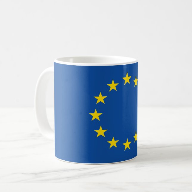 Bandera europea abstracta, taza polivinílica del (Anverso izquierdo)