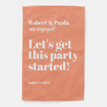 Bandera exterior de celebración de compromiso