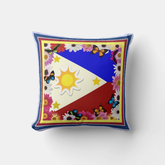Bandera filipina - almohada filipina del diseño (Anverso)