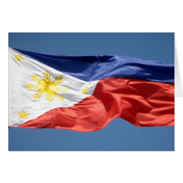 bandera filipina azul (Anverso (Horizontal))