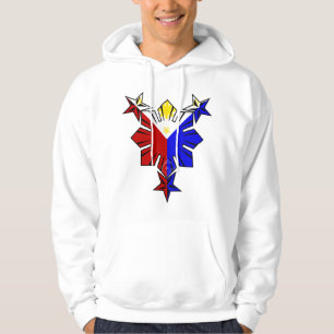 Bandera filipina Sun y sudadera con capucha de las