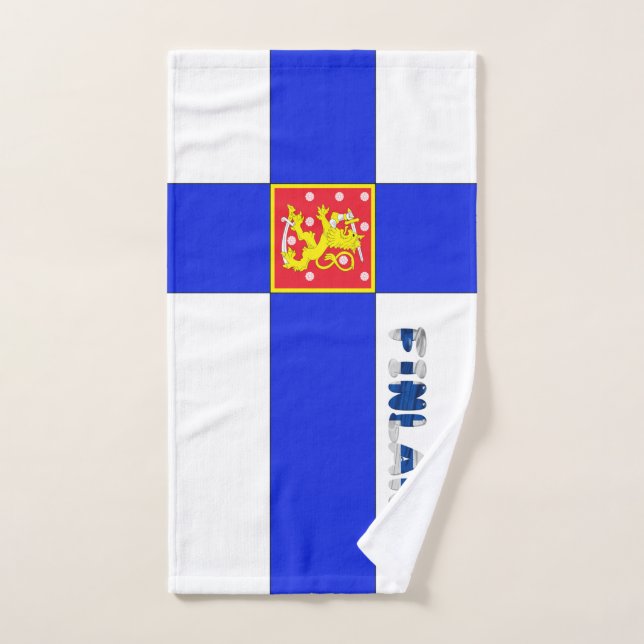 Bandera finlandesa (Toalla de mano)