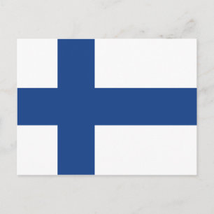 Bandera finlandesa de las postales personalizados