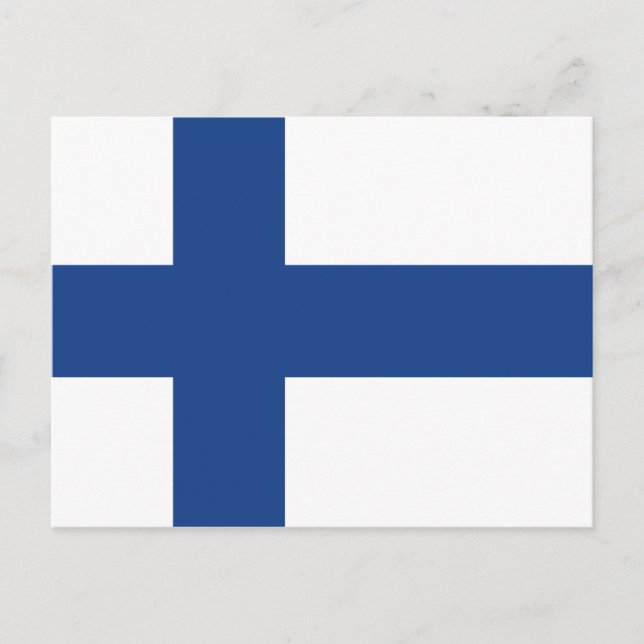 Bandera finlandesa de las postales personalizados  (Anverso)