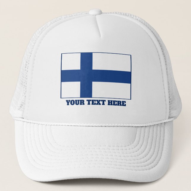 Bandera finlandesa de los sombreros de camionero p (Anverso)