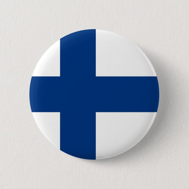 Bandera finlandesa en botón (Anverso)