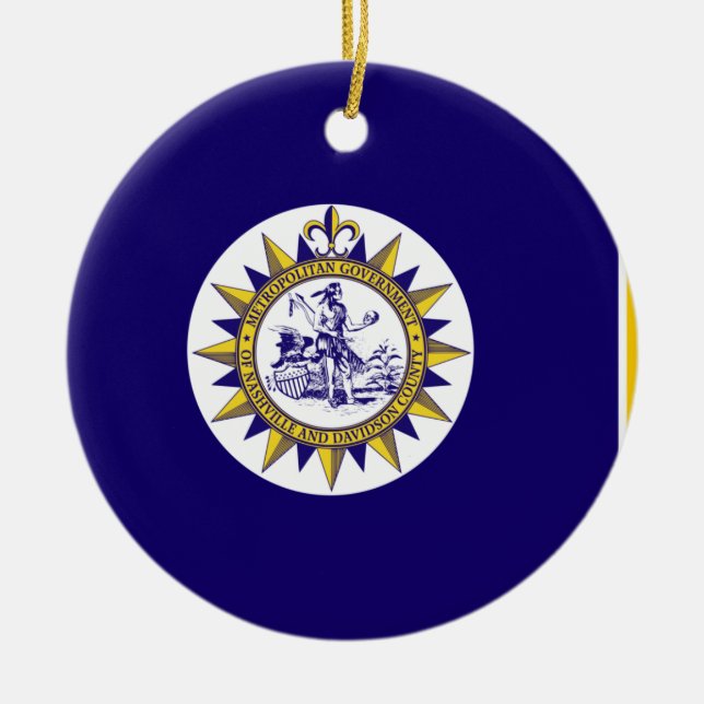 Bandera Fl de Nashville, ornamento cerámico de Ten (Frente)