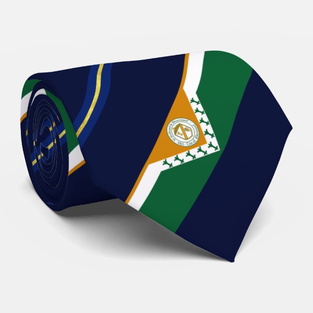 Bandera florista (Missouri) de la ciudad, corbata  (Enrollado)