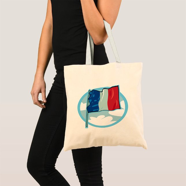 Bandera francesa Bolsa de Tote azul rojo (Subido por el creador)