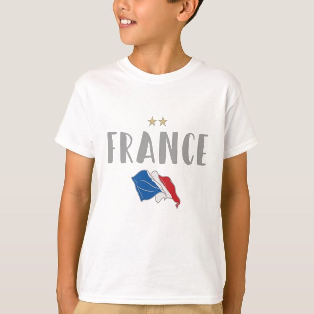 Bandera francesa de la camiseta de hinchas de fútb (Anverso)