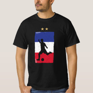 Bandera francesa de la camiseta de hinchas de fútb