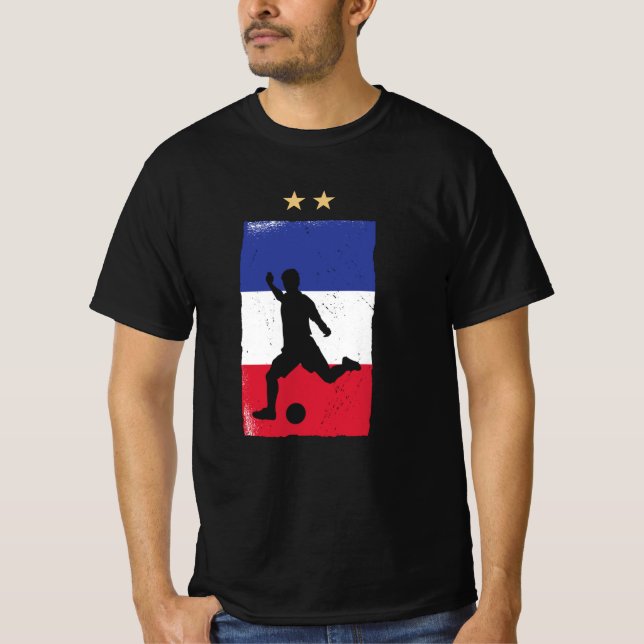 Bandera francesa de la camiseta de hinchas de fútb (Anverso)