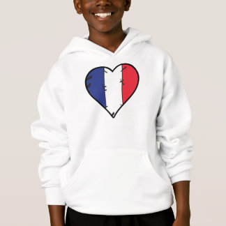 Bandera francesa del corazón de Francia