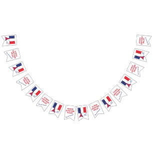 Bandera francesa personalizado BASTILLE DAY Bander