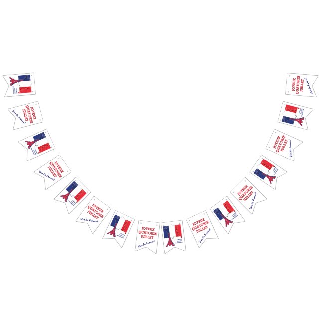 Bandera francesa personalizado BASTILLE DAY Bander (Todo)