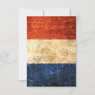 Bandera francesa vintage hecha y rota