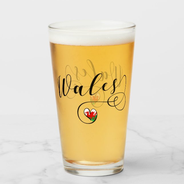 Bandera galesa en el corazón, Gales (Anverso (lleno))