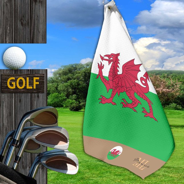 Bandera galesa y Gales, monoligramo Cymru / toalla (Subido por el creador)