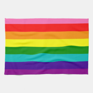Bandera gay arco iris LGBT toallas de cocina