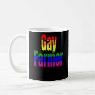 Bandera gay del arco iris de la taza de café del