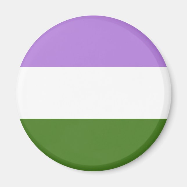 Bandera genderqueer LGBT imán (Frente)
