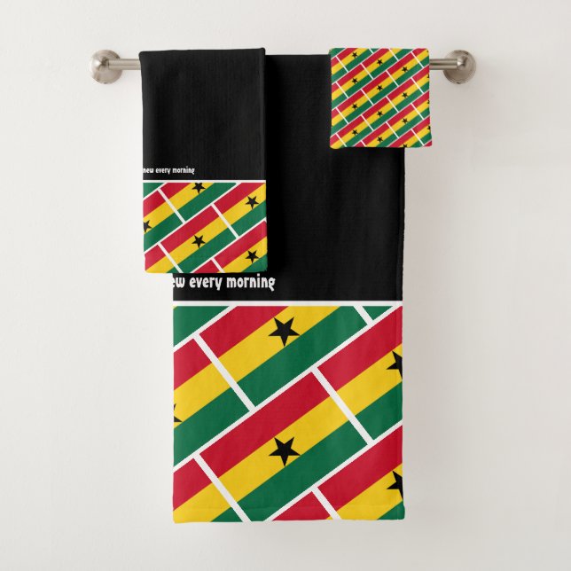 BANDERA GHANA Guión Personalizado Ghanés NEGRO (In situ)