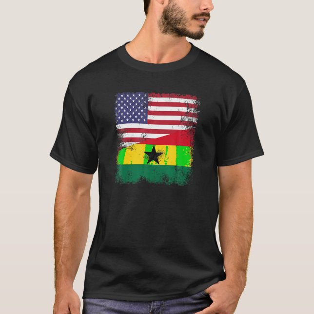 Bandera ghanesa en camiseta ventilado Ghana regalo (Anverso)