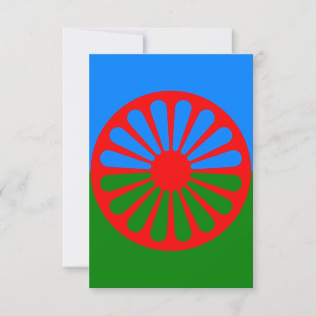 Bandera gitana oficial romaní (Anverso)