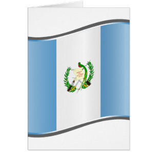 Bandera guatemalteca ondulada