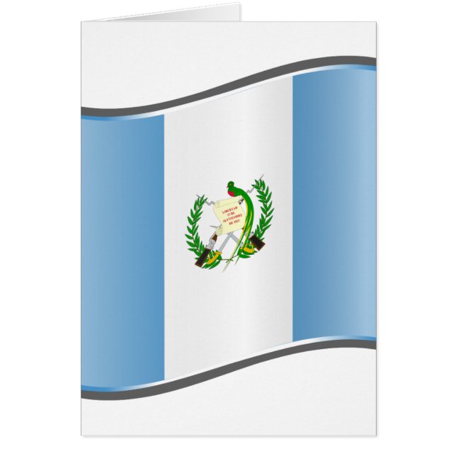 Bandera guatemalteca ondulada (Frente)