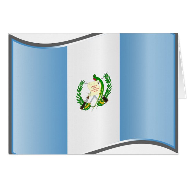 Bandera guatemalteca ondulada (Anverso (Horizontal))