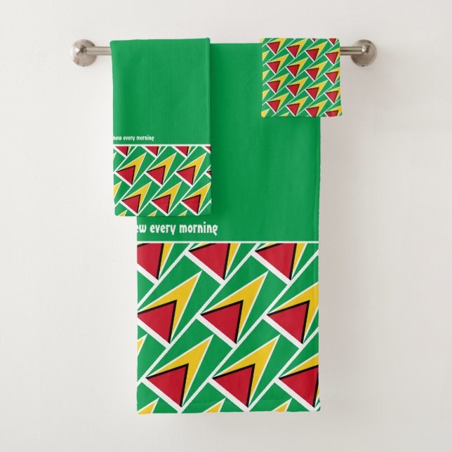 BANDERA GUYANESA DIBUJO personalizado VERDE (In situ)