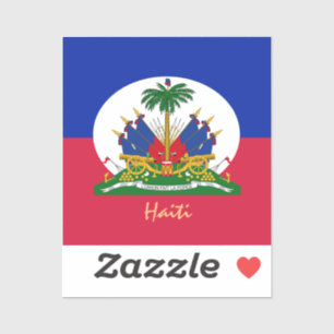 Bandera haitiana y pegatinas haitianos, país/depor