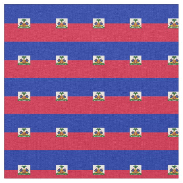 Bandera haitiana y tela de moda haitiana (De cerca)