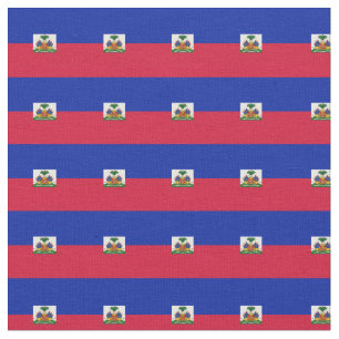 Bandera haitiana y tela haitiana de moda