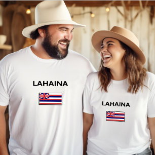 Bandera hawaiana de Lahaina USA camiseta de color