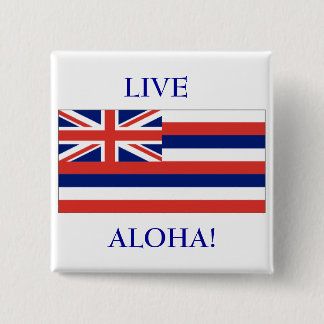¡Bandera hawaiana, VIVA, HAWAIANA! BOTÓN