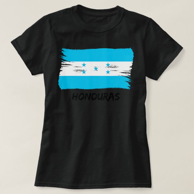 Bandera hondureña Equipo de Fan Jersey T-Shirt (Diseño del anverso)