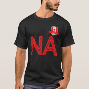 Bandera humana de Canadá N y letra a camiseta cana