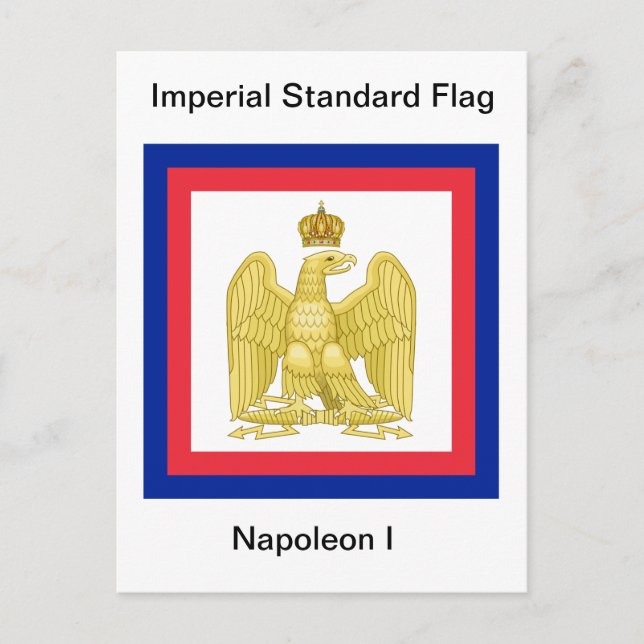 Bandera Imperial Estándar de Napoleón I Postal (Anverso)