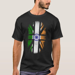 Bandera india británica - la India y camiseta del