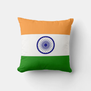Bandera india en la almohada de MoJo del americano
