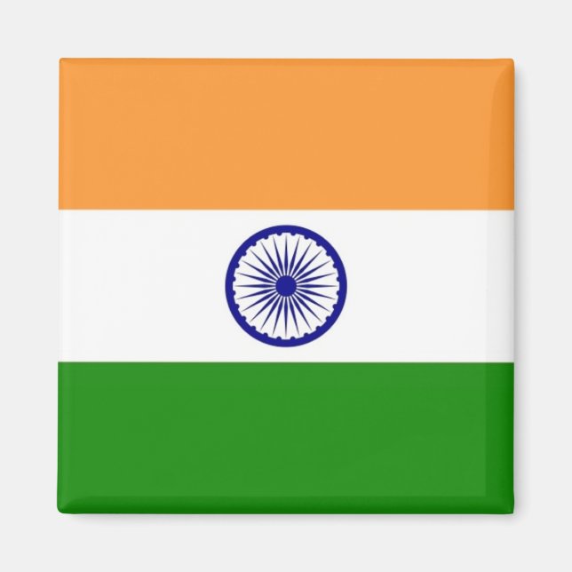 Bandera india zIN001, imán fridge (Frente)